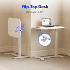 Flexispot Overbed Table with Wheels Adjustable Height Bedside