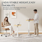 Flexispot Overbed Table with Wheels Adjustable Height Bedside