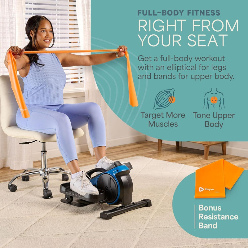 Flexstride Under Desk Pedal Exerciser Bluetooth 8 Levels
