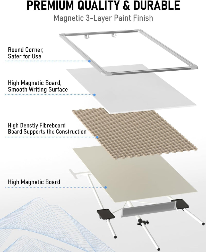Flip Chart Whiteboard with Stand 90 X 60CM