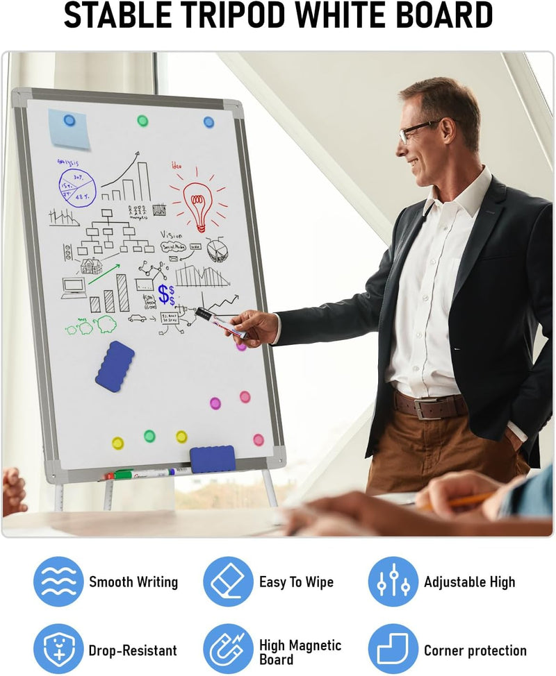 Flip Chart Whiteboard with Stand 90 X 60CM