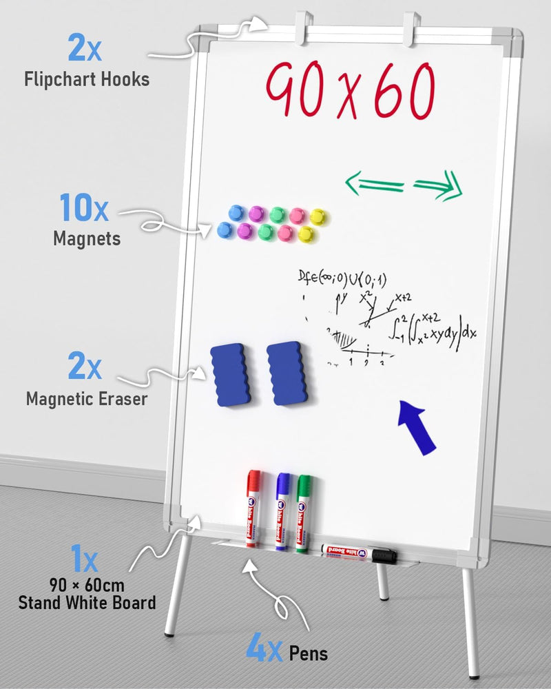 Flip Chart Whiteboard with Stand 90 X 60CM