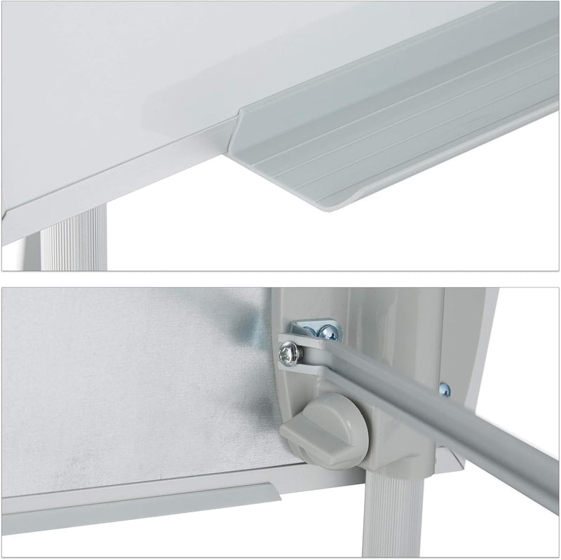 Flipchart Whiteboard Magnetic Height-Adjustable Tripod Pen Tray