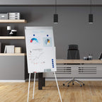 Flipchart Whiteboard Magnetic Height-Adjustable Tripod Pen Tray