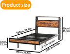 Floating Bed Frame Charging Station and LED Lights