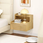 Floating Bedside Table Small Wall Mounted Nightstand (Set of 2)