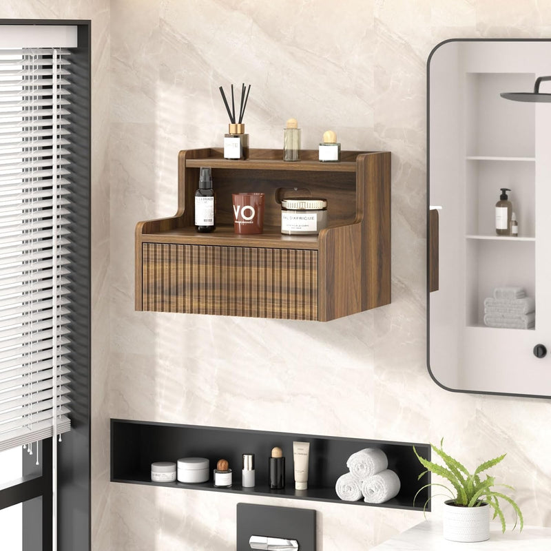 Floating Bedside Table Wall Mounted Side Bedroom 40x32x30CM (Set of 2)