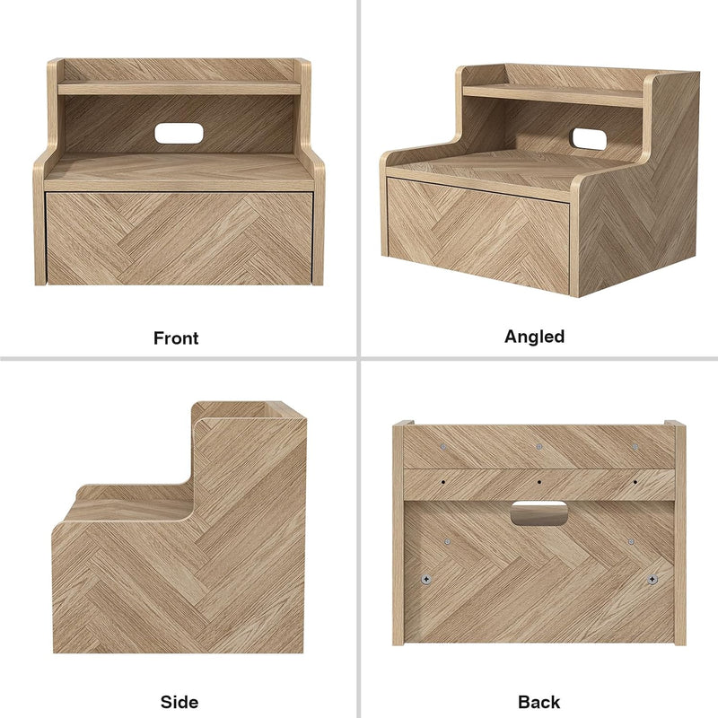Floating Bedside Table Small Wall Mounted Nightstand (Set of 2)