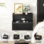 Floating Bedside Table Wall Mount Nightstand with Drawer (Set of 2)