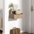 Floating Bedside Table Wall Mount Nightstand with Drawer (Set of 2)
