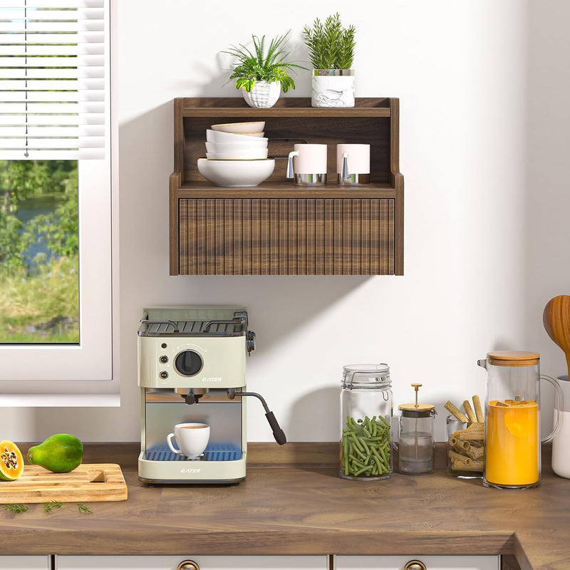Floating Bedside Table Wall Mounted Nightstand with Drawer (Set of 2)
