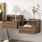Floating Bedside Table Wall Mount Nightstand with Drawer (Set of 2)
