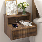 Floating Bedside Table Wall Mount Nightstand with Drawer (Set of 2)