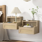 Floating Bedside Table Wall Mounted Side Bedroom 40x32x30CM (Set of 2)