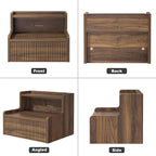 Floating Bedside Table Wall Mounted Side Bedroom 40x32x30CM (Set of 2)