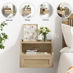 Floating Bedside Table Wall Mounted Side Bedroom 40x32x30CM (Set of 2)