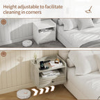 Floating Bedside Tables with Lights -Function Adjustable (Set of 2)