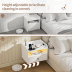 Floating Bedside Tables with Lights -Function Adjustable (Set of 2)