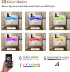 Floating Bedside Tables with Lights -Function Adjustable (Set of 2)