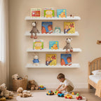 Floating Bookshelf Scalloped Nursery Book Shelves 4pcs