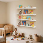 Floating Bookshelf Scalloped Nursery Book Shelves 4pcs