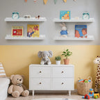 Floating Bookshelf Scalloped Nursery Book Shelves 4pcs
