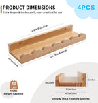 Floating Bookshelf Scalloped Nursery Book Shelf 2pcs