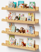 Floating Bookshelf Scalloped Nursery Book Shelf 2pcs