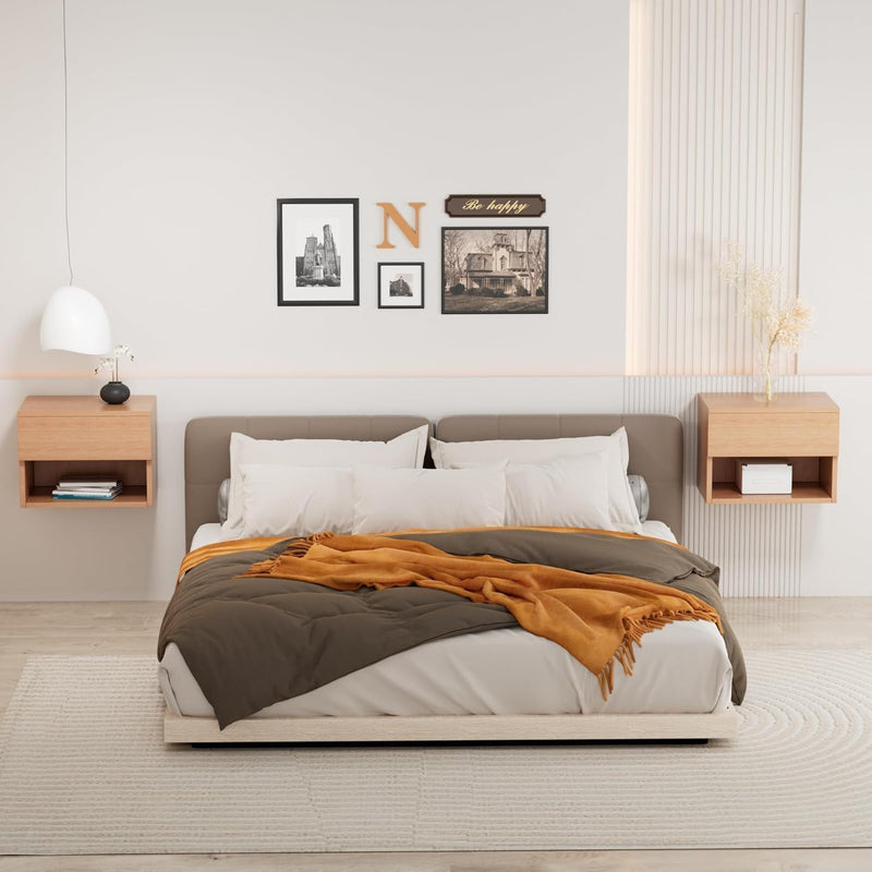 Floating Nightstand Modern Wall Mounted Bedside Table