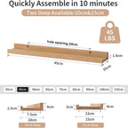 Floating Shelf Solid Oak Wood Rustic Shelves