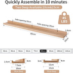 Floating Shelf Solid Oak Wood Rustic Shelves