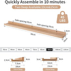 Floating Shelf Solid Oak Wood Rustic Shelves