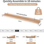 Floating Shelf Solid Oak Wood Rustic Shelves