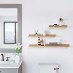 Floating Shelf Solid Oak Wood Rustic Shelves