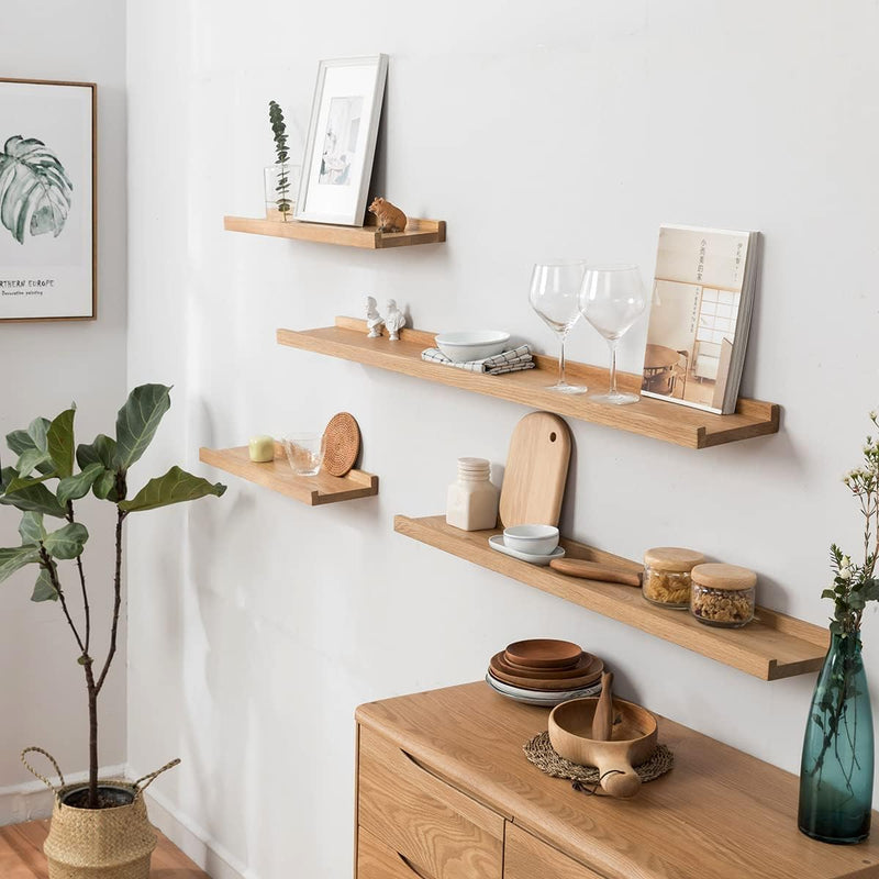 Floating Shelf Solid Oak Wood Rustic Shelves