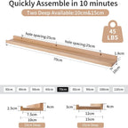 Floating Shelf Solid Oak Wood Rustic Shelves