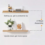 Floating Shelf Solid Oak Wood Rustic Shelves