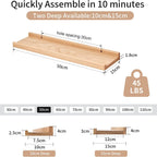 Floating Shelf Solid Oak Wood Rustic Shelves