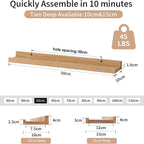 Floating Shelf Solid Oak Wood Rustic Shelves