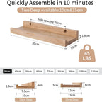 Floating Shelf Solid Oak Wood Rustic Shelves