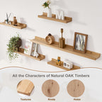 Floating Shelf Solid Oak Wood Rustic Shelves