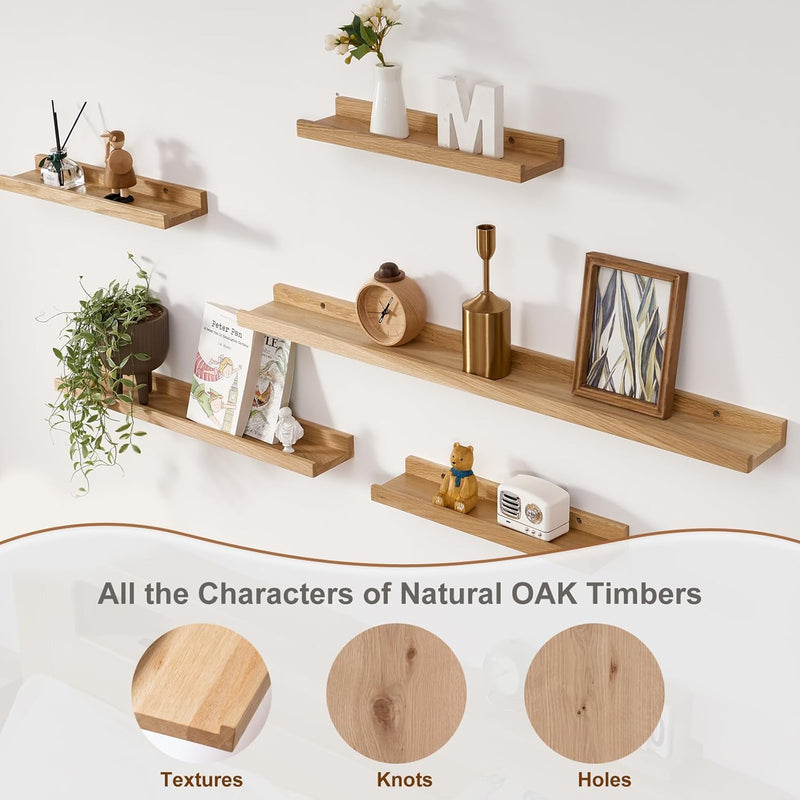Floating Shelf Solid Oak Wood Rustic Shelves