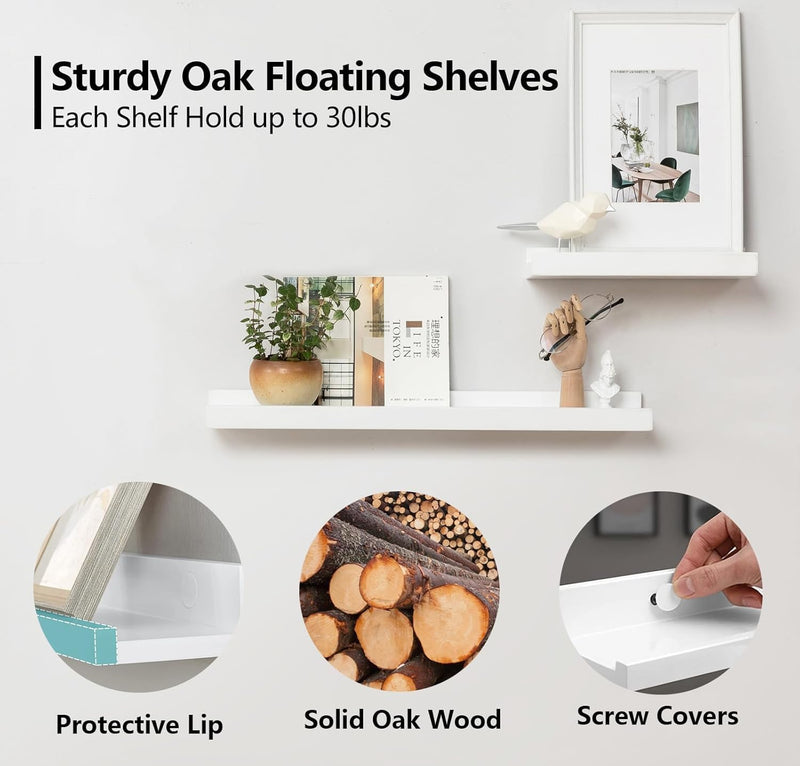 Floating Shelf Solid Oak Wood Rustic Shelves