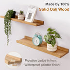 Floating Shelf Solid Oak Wood Rustic Shelves