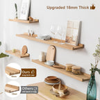 Floating Shelf Solid Oak Wood Rustic Shelves