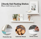 Floating Shelf Solid Oak Wood Rustic Shelves