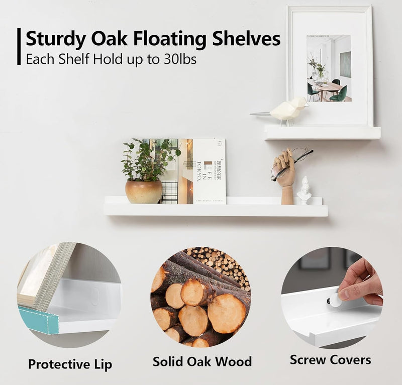 Floating Shelf Solid Oak Wood Rustic Shelves