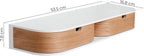 Floating Shelf with 2 Drawers Small Hanging Wall