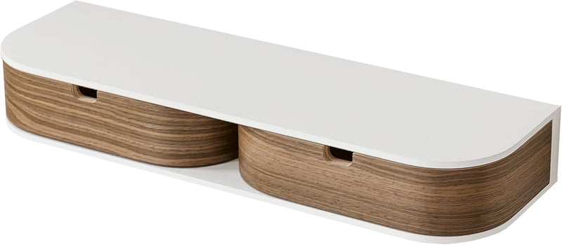 Floating Shelf with 2 Drawers Small Hanging Wall