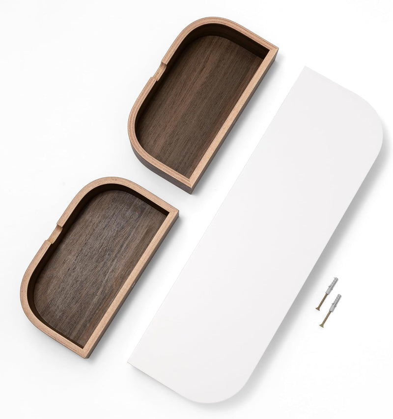 Floating Shelf with 2 Drawers Small Hanging Wall